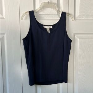 Jones New York Dark Blue Silk Tank Top